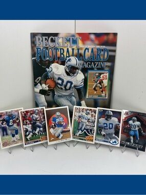 Vintage Barry Sanders bundle- Beckett Magazine June 90' + 6 card lot